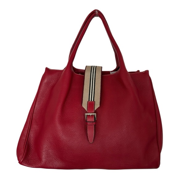 Handbags - Burberry London Elegant Red Tote Bag